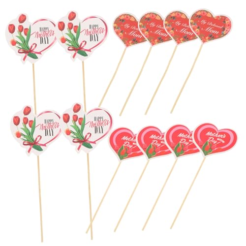 GALPADA 48Stücke Muttertag Kuchenstecker Papierkuchendekoration Für Happy Mothers Day Dekorative Cupcake Toper Für Desserts Für Muttertagsfeiern von GALPADA