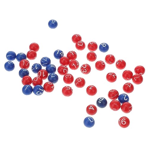 GALPADA 49 Stück Teiliges von Zweifarbigen Bingo und Raffle Spielkugeln aus Hochwertigem Kunststoff Zahlenkugeln für Partys und Tombola Spiele Langlebig und Tragbar von GALPADA