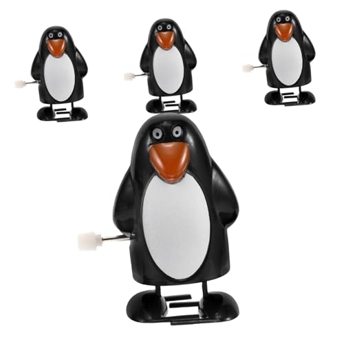 GALPADA 4Stücke Aufziehspielzeug Pinguin Mechanisches Weihnachtsspielzeug für Interaktives Strumpffüller für Weihnachts Goodie Bags Aufziehmechanismus von GALPADA