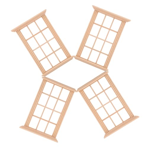 GALPADA 4Stücke Holzfensterrahmen Teiliges Maßstab Langlebiges Material Puppenhaus Dekoration Handwerkskunst für Puppenliebhaber GALPADA 4Stücke Holzfensterrahmen Teiliges Maßstab Langlebiges Material Puppenhaus Dekoration Handwerkskunst für Puppenliebhaber von GALPADA