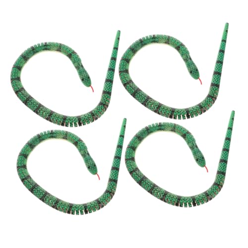 GALPADA 4Stücke Teiliges Bewegliche Holzschlangen Unbemalt Flexibles Schlangenmodell für Halloween DIY Bastelprojekte und Partydekoration Sicher und Authentisch für Streiche von GALPADA