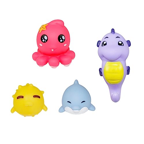 GALPADA 4Stücke Teiliges Cartoon Tier Badespielzeug Set Lustiges Quitschendes Duschspielzeug Hippocampal Form für Neugeborene Schimmelfrei und Sicher GALPADA 4Stücke Teiliges Cartoon Tier Badespielzeug Set Lustiges Quitschendes Duschspielzeug Hippocampal Form für Neugeborene Schimmelfrei und Sicher von GALPADA