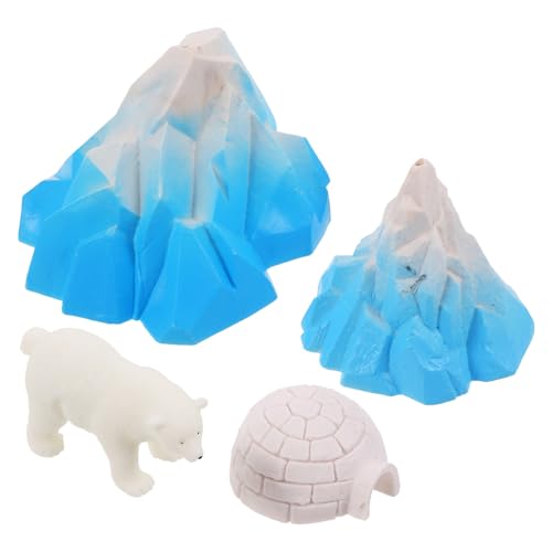GALPADA 4Stücke Teiliges Mini Iglu mit Realistischen Figuren und Polartiermodellen für Puppenhäuser und Kreative Dekorationen für Kinderzimmer GALPADA 4Stücke Teiliges Mini Iglu mit Realistischen Figuren und Polartiermodellen für Puppenhäuser und Kreative Dekorationen für Kinderzimmer von GALPADA