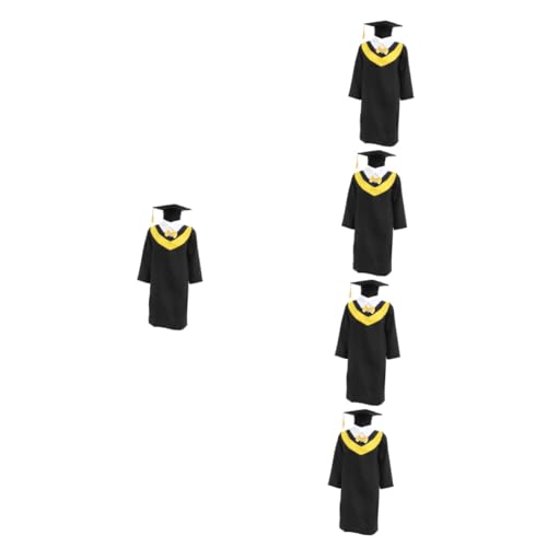 GALPADA 5 Sätze Abschlusskleid mit Doktorhut Kinderkleidung kinderkostüm Kindergarten-Abschlusskappenkleid Abschlussquaste formelle Kleidung Kleider Vorschulabschlussmütze Kleid mit Hut von GALPADA