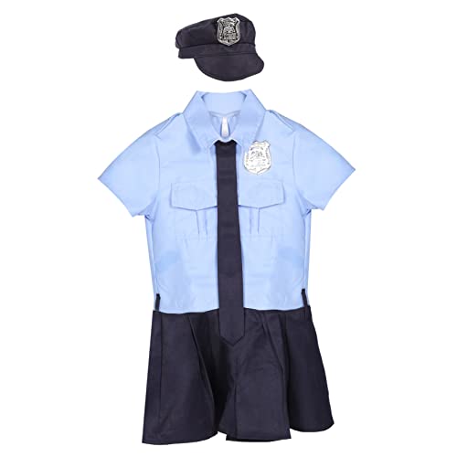 GALPADA 5 Sätze Polizeikostüm für Mädchen polizeimütze für kinder polizeikostüm für kinder Polizistenkostüm für Kinder Polizeikostüm für kleine Mädchen Kleider Kinderkleidung Super cool von GALPADA