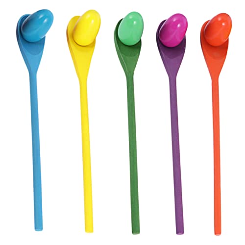 GALPADA 5 Sätze Teiliges Balancespiel aus Holz mit Löffel und Ball Sensorisches Training für Zufällige Farben Fördert Gleichgewicht Koordination und Zusammenhalt bei Zufällige Farbe GALPADA 5 Sätze Teiliges Balancespiel aus Holz mit Löffel und Ball Sensorisches Training für Zufällige Farben Fördert Gleichgewicht Koordination und Zusammenhalt bei Zufällige Farbe von GALPADA