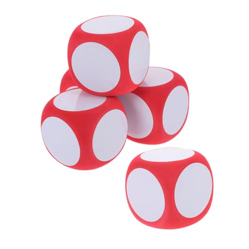 GALPADA 5 Stück Große Schaumstoffwürfel zum Bemalen Abwischbare Leere Würfel mit Abgerundeten Ecken für DIY Spiele Lernspiele Party und Unterricht Vielseitige Blanko Würfel aus Weichem von GALPADA