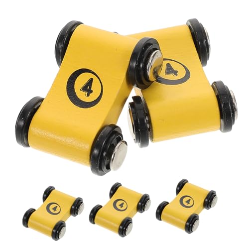 GALPADA 5 Stück Hölzerne Rückenlastwagenspielzeug Auto Rennwagen Kleinkind-Rennstrecke Auto für Kleinkind Autorennen Spielzeugauto Yellow GALPADA 5 Stück Hölzerne Rückenlastwagenspielzeug Auto Rennwagen Kleinkind-Rennstrecke Auto für Kleinkind Autorennen Spielzeugauto Yellow von GALPADA