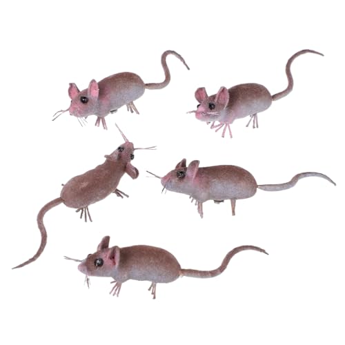 GALPADA 5 Stück Insektenmaus Modell Mäuseform Ornamente Streich Miniatur Tierfiguren Mini Winzige Mausfigur Gefälschte Mäuse Mausfiguren Mini Simulierte von GALPADA