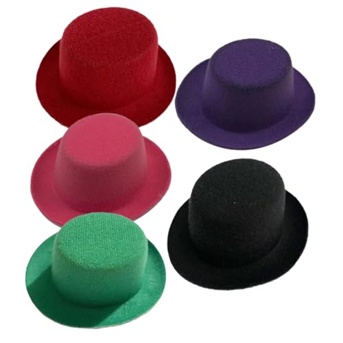 GALPADA 5 Stück Miniatur Eva Mini Hüte Puppenzubehör Farbmix Kleine Dekorative Mini Hüte Basteln Puppen Fasching Zubehör von GALPADA