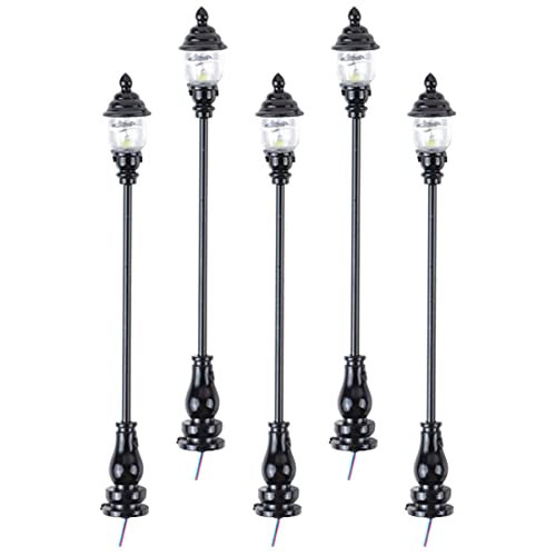 GALPADA 5 Stück Miniatur Gartenlampe Dekorative Mikro Landschaftsbeleuchtung für Mini Häuser und Realistische Details für DIY Projekte und Kreative Miniatur Displays von GALPADA