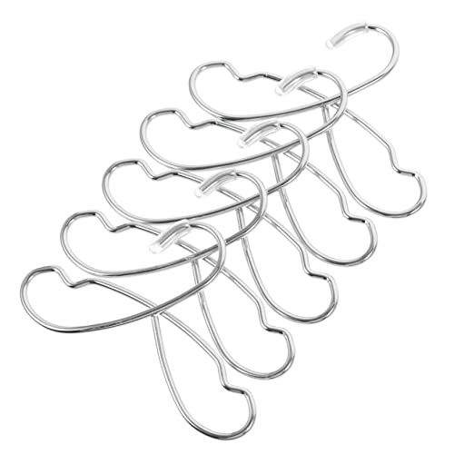 GALPADA 5 Stück Miniatur Kleiderbügel für Puppen Teiliges aus Hochwertigem Metall für Bjd Puppen zur Praktischen Aufbewahrung und Präsentation von Puppenkleidung Silberfarben von GALPADA
