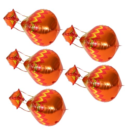 GALPADA 5 Stück Teiliges Aluminiumfolien Ballons in Heißluftballon Form Schnelle und Einfache Befüllung Lebendige Partydekoration für Innen und Außenbereich für Geburtstagsfeiern und von GALPADA