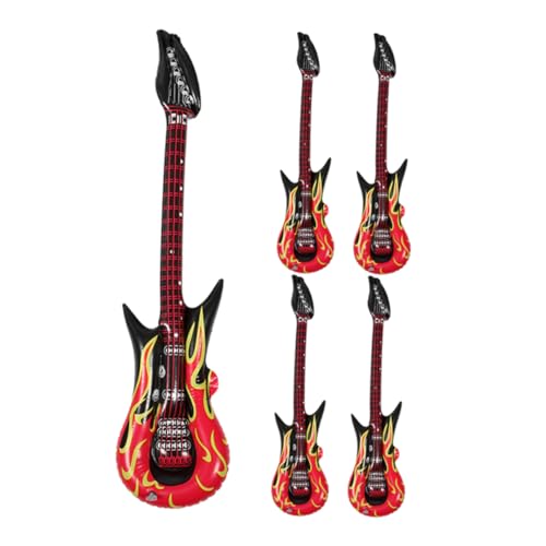 GALPADA 5 Stück Teiliges Aufblasbares Flammen Gitarrenspielzeug PVC Realistische Rock Star Musik Requisite Leicht Sicher mit Ventil für Kindergeburtstag und Themenparty Dekoration GALPADA 5 Stück Teiliges Aufblasbares Flammen Gitarrenspielzeug PVC Realistische Rock Star Musik Requisite Leicht Sicher mit Ventil für Kindergeburtstag und Themenparty Dekoration von GALPADA