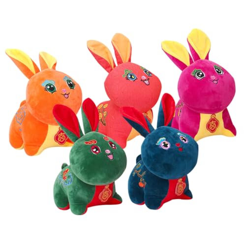 GALPADA 5 Stück Teiliges Gestickte Kaninchen Maskottchen Plüschtiere Lebensechte Weiche Häschen in Regenbogenfarben Dekorative und Frühlingsanhänger für Kinderzimmer und Wohnräume GALPADA 5 Stück Teiliges Gestickte Kaninchen Maskottchen Plüschtiere Lebensechte Weiche Häschen in Regenbogenfarben Dekorative und Frühlingsanhänger für Kinderzimmer und Wohnräume von GALPADA