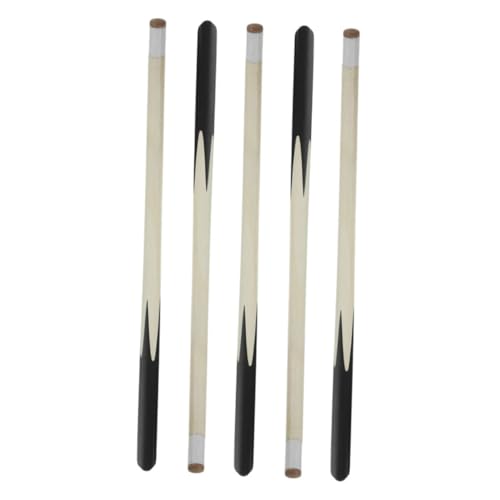 GALPADA 5 Stück Teiliges Mini Pool Queue Set aus Holz Kurze Billard Queues für Robust und Verzugsfrei Tragbar für Zuhause und Unterwegs Fördert Hand Auge koordination und Motorische von GALPADA