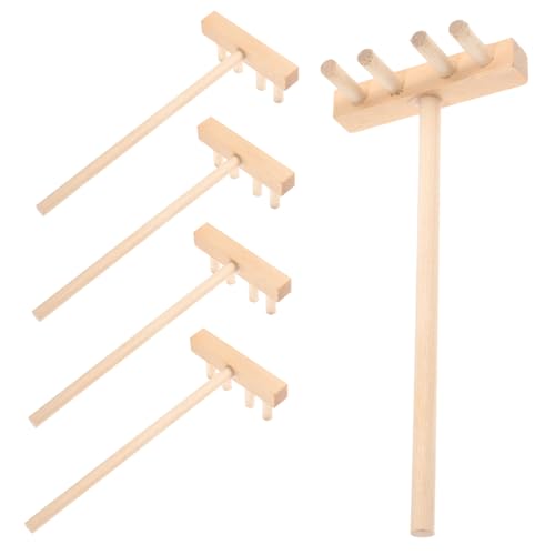 GALPADA 5 Stück Teiliges Miniatur Holzrechen Sand Tisch Zubehör für Kreative Zen DIY Bastelarbeiten und Garten Dekorationen GALPADA 5 Stück Teiliges Miniatur Holzrechen Sand Tisch Zubehör für Kreative Zen DIY Bastelarbeiten und Garten Dekorationen von GALPADA