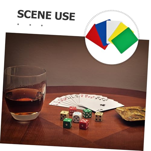 GALPADA 5 Stück Teiliges Poker Cut Cards aus Robustem PVC Praktisches Zubehör mit Glatten Kanten für Schnelles Austeilen Vielseitig Einsetzbar bei Poker Kartenspielen Farblich Sortiert von GALPADA