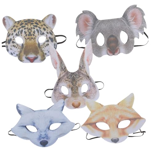 GALPADA 5 Stück Teiliges Tiermasken für Frauen und Männer Leichtes Festival Cosplay Realistische Farben für Halloween Maskenball Karneval Kostümparty Dschungel Mottoparty GALPADA 5 Stück Teiliges Tiermasken für Frauen und Männer Leichtes Festival Cosplay Realistische Farben für Halloween Maskenball Karneval Kostümparty Dschungel Mottoparty von GALPADA