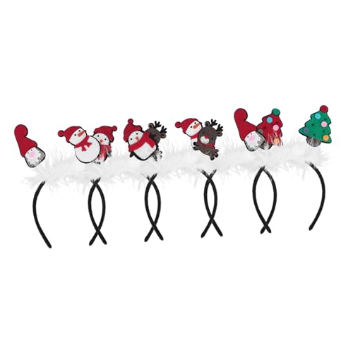 GALPADA 5 Stück Teiliges Weihnachts Haarreifen Kreative Festival Party Haarschmuck Bequeme Langlebige Stirnbänder mit Rentier Schneemann und Pinguin Motiven für Karneval und GALPADA 5 Stück Teiliges Weihnachts Haarreifen Kreative Festival Party Haarschmuck Bequeme Langlebige Stirnbänder mit Rentier Schneemann und Pinguin Motiven für Karneval und von GALPADA