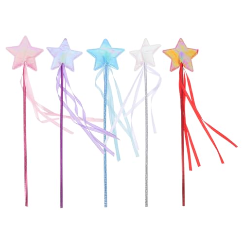 GALPADA 5 Stück Zauberstab Feenstab Kostüm Prinzessin Party Für Zauberstab Kleinkind Feenspielzeug LED Cosplay Fee Geburtstag Kinderspielzeug Mädchen Quaste von GALPADA