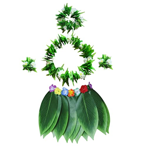 GALPADA 5 Teiliges Hula Rock Set Mit Grünem Blätterkranz Armbändern Und Haarband Hawaiianisches Kostü Für Luau Partys Strandfeiern Und Sommerfeste Für Erwachsene GALPADA 5 Teiliges Hula Rock Set Mit Grünem Blätterkranz Armbändern Und Haarband Hawaiianisches Kostü Für Luau Partys Strandfeiern Und Sommerfeste Für Erwachsene von GALPADA