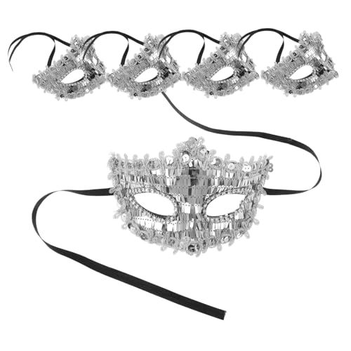 GALPADA 5-teilige Glänzende Maskenmaske: Halloween-halbgesichts-augenmaske Für Frauen, Halloween-maskenball, Party, Abschlussball, Bar, Kostümzubehör GALPADA 5-teilige Glänzende Maskenmaske: Halloween-halbgesichts-augenmaske Für Frauen, Halloween-maskenball, Party, Abschlussball, Bar, Kostümzubehör von GALPADA