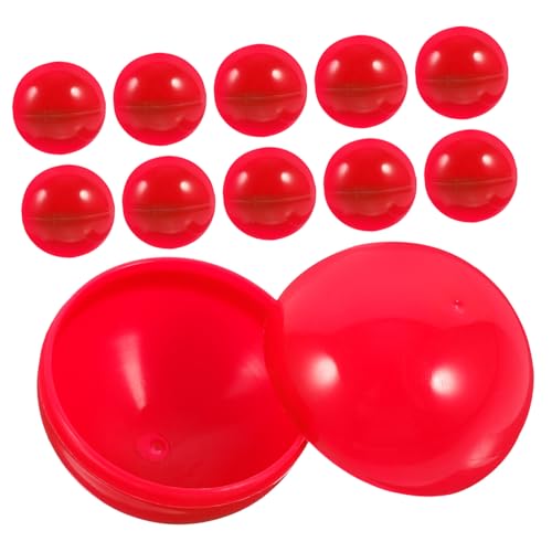 GALPADA 50 Stück Bunte Hohle Spielbälle aus Langlebigem PP Durchmesser Rot für Partys Aktivitäten und Gewinnspiele von GALPADA