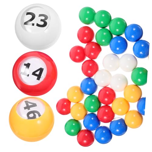 GALPADA 50 Stück Bunte Raffle Balls mit Zahlen Kleine Lotteriekugeln aus Robustem Material für Tombola Bingo und Gewinnspiele bei Events und Feiern GALPADA 50 Stück Bunte Raffle Balls mit Zahlen Kleine Lotteriekugeln aus Robustem Material für Tombola Bingo und Gewinnspiele bei Events und Feiern von GALPADA