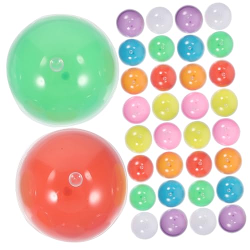 GALPADA 50 Stück Halbtransparente Lotteriekugeln Bunte Leere Kunststoffkapseln für Spiel Party Automaten Leichte Wiederverwendbare Ziehball Spielwaren GALPADA 50 Stück Halbtransparente Lotteriekugeln Bunte Leere Kunststoffkapseln für Spiel Party Automaten Leichte Wiederverwendbare Ziehball Spielwaren von GALPADA