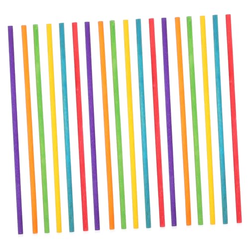 GALPADA 50 Stück Instrumentenstäbe Zum Ersetzen Bunte Musikstäbe Basteln Klopfen Vorschulspielzeug Kindertrommel Großpackung Musikstäbe Handtrommelstäbe Für Spielzeugtrommeln von GALPADA
