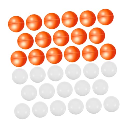 GALPADA 50 Stück Lotteriekugeln Kunststoff zum Öffnen Kleine Hohle Raffle Bälle in Orange und Weiß Wiederverwendbare Spielkugeln für Party Tombola und Gewinnspiele von GALPADA