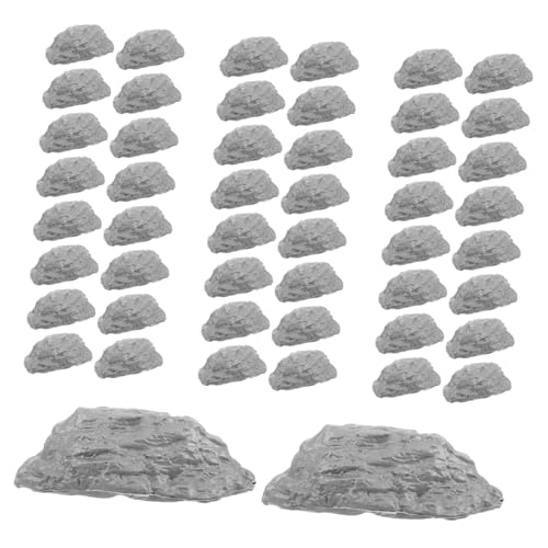 GALPADA 50 Stück Miniatur Steine Realistische Modell Landschaft Felsen für Eisenbahn Diorama Kunststoff Mikrolandschaft Zubehör für Sandtisch und Miniatur Garten Dekoration von GALPADA