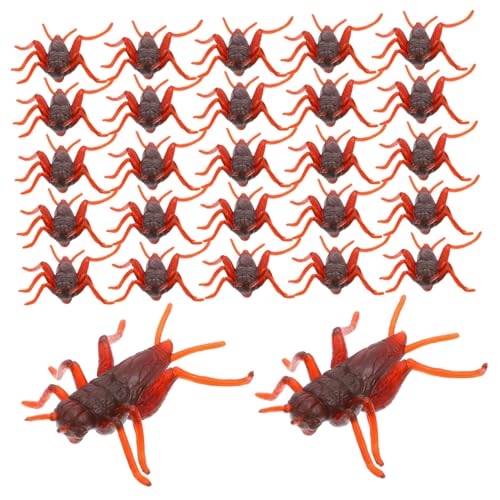 GALPADA 50 Stück Simulation Insektenmodell Simulation Cricket Requisiten Cricket Gefälschte Streich Requisite Insektenspielzeug Simulierte Krabbeltiere Kleine Weiche Gefälschte von GALPADA