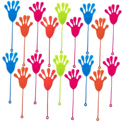 GALPADA 50 Stück Teiliges Elastisches Klebespielzeug für Dehnbare Haftende Kletterhand Farblich Sortiert Sichere Materialien als Party-mitgebsel und Geschenk für Mädchen von GALPADA