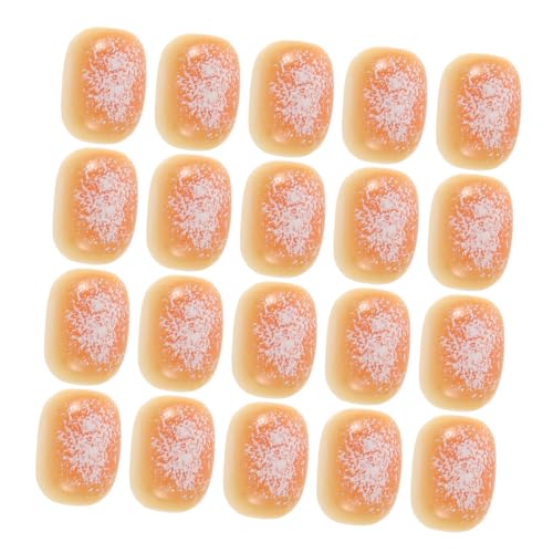 GALPADA 50 Stück Teiliges Mini-Brot aus Resin Realistische Simulation Kompakt und Tragbar DIY Küchen-Dekoration Miniatur Backwaren für Puppenhaus und Heimküche von GALPADA