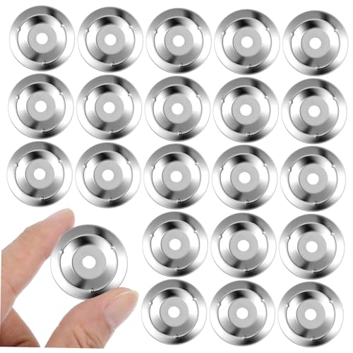 GALPADA 50 Stück Teiliges Trommelzubehör Cymbal Ching Rings aus Edelstahl Dünn Langlebige Percussion-Ringe für Hihats Crashes Rides für Schlagzeuger und Drum Kits von GALPADA