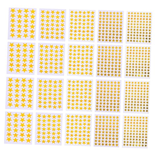 GALPADA 50Blätter Goldene Sternaufkleber für Selbstklebend für Belohnungen Kindergarten und Schule für Lehrer und Kreative Projekte Sicher GALPADA 50Blätter Goldene Sternaufkleber für Selbstklebend für Belohnungen Kindergarten und Schule für Lehrer und Kreative Projekte Sicher von GALPADA