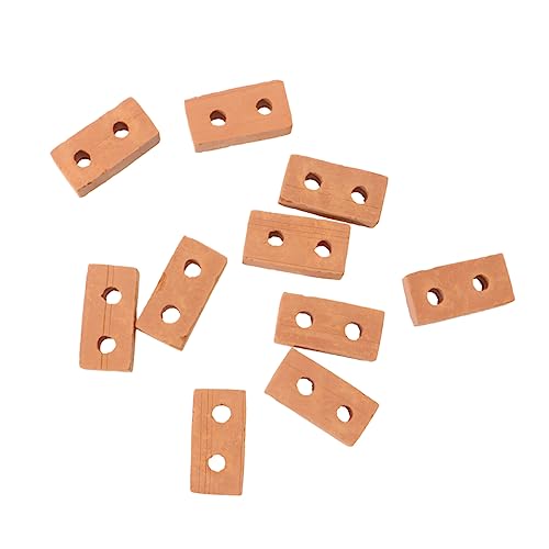 GALPADA 50Stücke Mini Ziegelsteine DIY Modellbau Rote Mit Löchern Für Kreative Bauprojekte Für Erwachsene Architekturmodelle von GALPADA