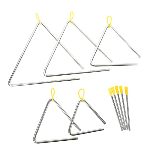 GALPADA 5Sätze Triangle Musik Percussion Instrument für Handpercussion mit Stürmern für Musikalische Früherziehung und Spielspaß GALPADA 5Sätze Triangle Musik Percussion Instrument für Handpercussion mit Stürmern für Musikalische Früherziehung und Spielspaß von GALPADA