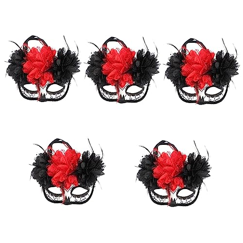 GALPADA 5St Maskerade Maske Cosplay-Masken Todestag Abschlussball Maske Maskeradekostüm Maskerade-Maske Tag der toten Maske für Cosplay tag der toten maske mit Skelett Blumen Plastik von GALPADA