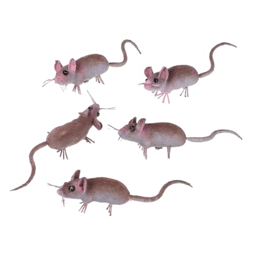 GALPADA 5Stücke Mikrolandschaft Mäuse Realistische Tierfiguren Aus Strapazierfähigem Für Mini Und DIY Projekte Lebensechte Insekten Schmuckstücke von GALPADA
