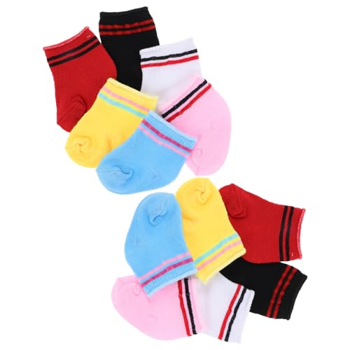 GALPADA 6 Paare Bunte Puppensocken für Puppe Gestrickte Baumwolle Elastische Knöchelsocken Weiche Strapazierfähige Puppenbekleidung Accessoires für Mädchen Puppen Outfits GALPADA 6 Paare Bunte Puppensocken für Puppe Gestrickte Baumwolle Elastische Knöchelsocken Weiche Strapazierfähige Puppenbekleidung Accessoires für Mädchen Puppen Outfits von GALPADA