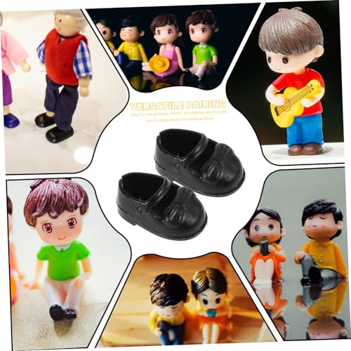 GALPADA 6 Paare Mini Puppenschuhe Mädchenpuppe Zubehör Flache Puppenschuhe Rosa Dekorative Schuhe für Spielpuppen und Puppenhaus von GALPADA
