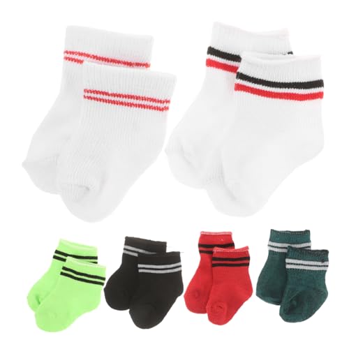 GALPADA 6 Paare Puppensocken Hand Hält Socken Socken Freizeitsocken Spielzeugsocken Ministrümpfe Mini-socken Stoff von GALPADA
