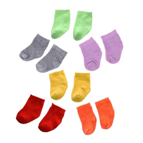 GALPADA 6 Paare Puppensocken für Puppen Bunte DIY Accessoires für Puppen für Kreatives und Puppenbekleidung von GALPADA