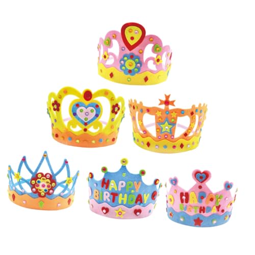 GALPADA 6 Satz Teiliges DIY Prinzessin Kronen Bastelset für Farbecht und Bequem Stabile Geburtstagskrone mit Dickem Design für Party und Kreativen Schmuckspaß GALPADA 6 Satz Teiliges DIY Prinzessin Kronen Bastelset für Farbecht und Bequem Stabile Geburtstagskrone mit Dickem Design für Party und Kreativen Schmuckspaß von GALPADA