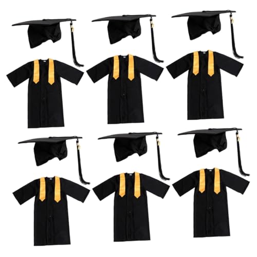 GALPADA 6 Stück 1 Abschlusskleid und Hut Abschlussrobe 2020 Kostüme für Männer universität lernen Mützen für Männer Abendkleider für Frauen formell Abschlusskleid und Quaste einstellbar von GALPADA