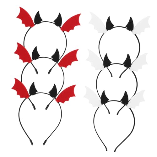 GALPADA 6 Stück Halloween-kopfschmuck Cosplay-haarreifen Cosplay-kopfschmuck Halloween-fledermaus-haarbänder Stirnband Gefühlt GALPADA 6 Stück Halloween-kopfschmuck Cosplay-haarreifen Cosplay-kopfschmuck Halloween-fledermaus-haarbänder Stirnband Gefühlt von GALPADA