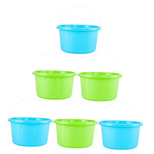 GALPADA 6 Stück Mini Eimer Bunte Sandspielzeuge für Leichte Strandspielzeuge für Kleinkinder für Strand Garten und Mehr Hochwertige Langlebige Materialien für Kreatives Zufällige Farbe von GALPADA